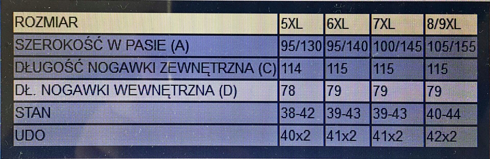 SPODNIE DRESOWE ŚLISKIE roz. 6XL Marka inna