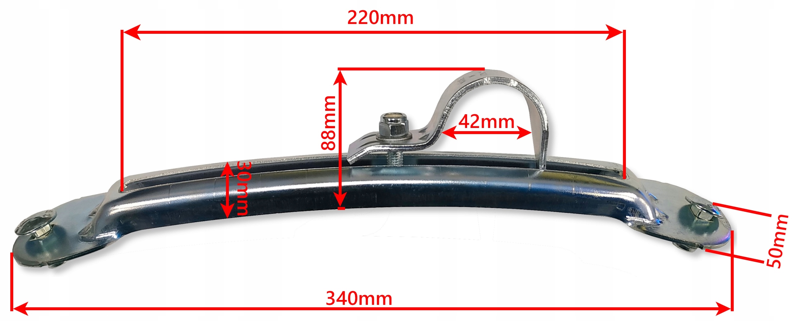 Uchwyt mocowanie błotnika fi 42mm +śruby PRZYCZEP Producent części SM