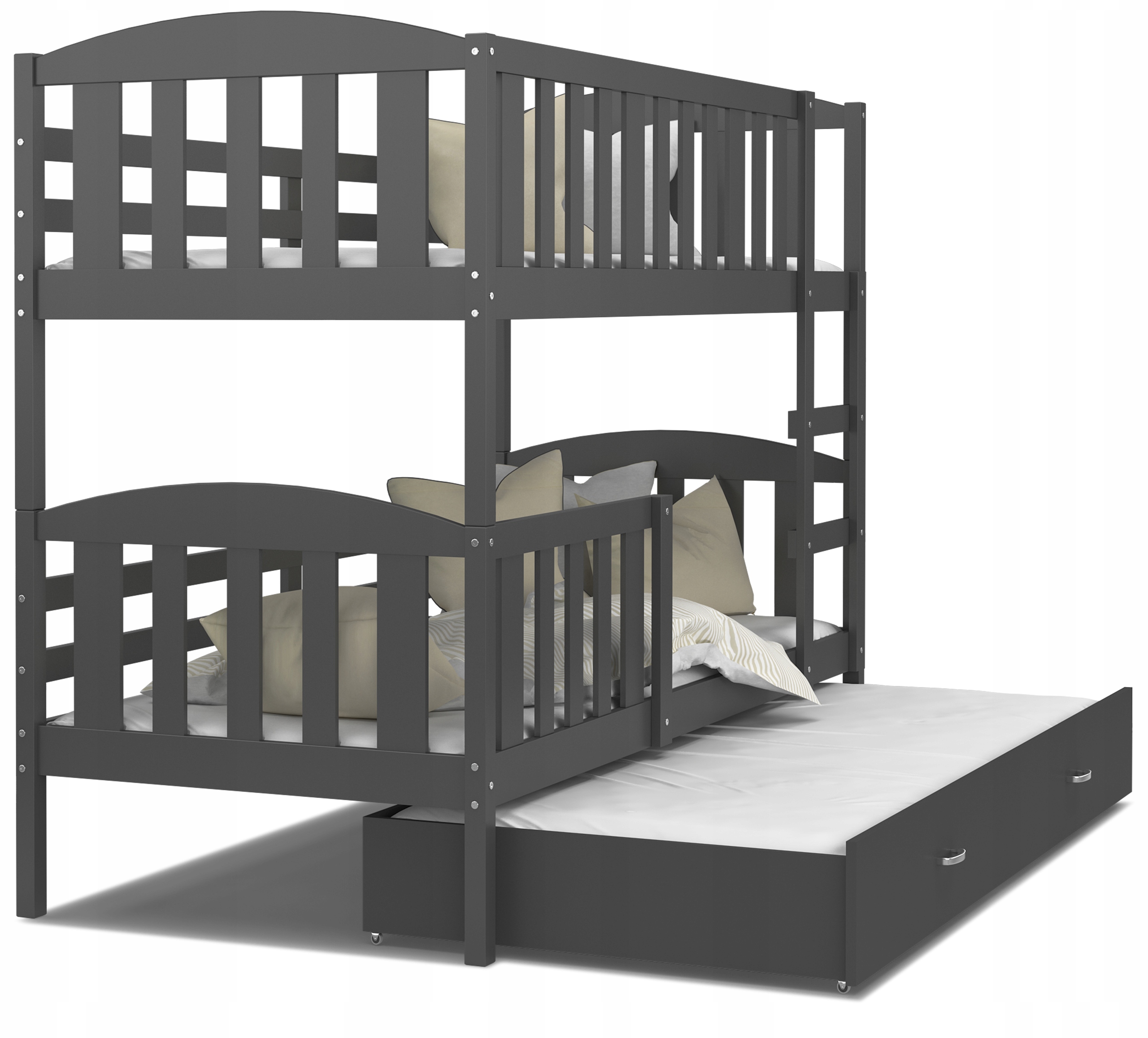 

Łóżko piętrowe 200x90 materace Kubuś 3 osobowe