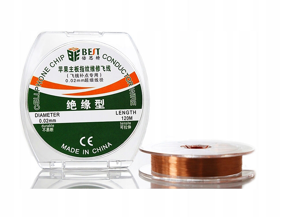 DRUT MIEDZIANY NAWOJOWY DO ELEKTRONIKI NAPRAWY ŚCIEŻEK PAD PCB 0,02mm 120m