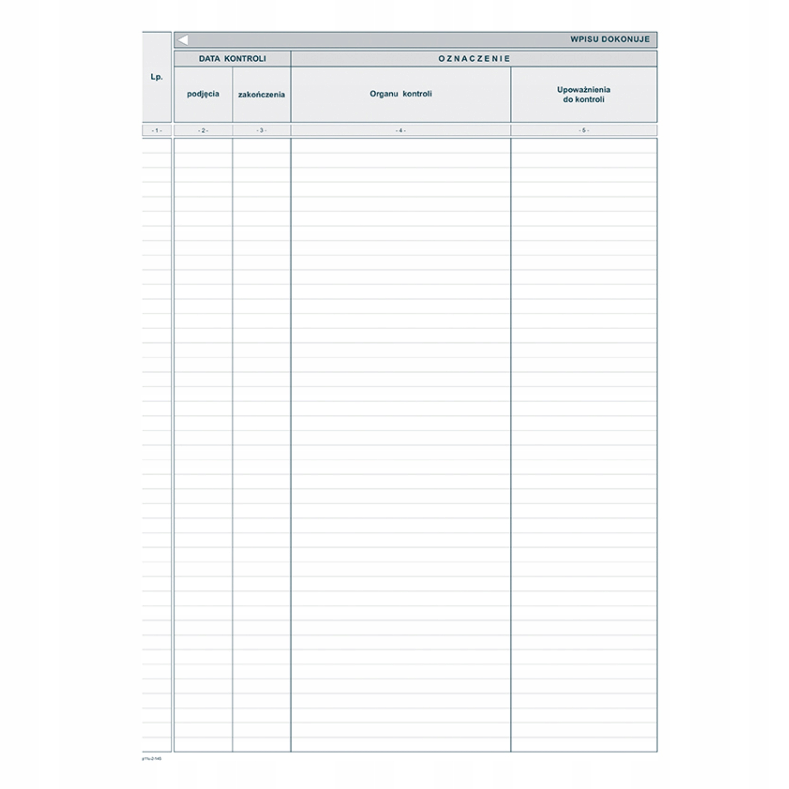 Bloczek druk książka kontroli Mipro A4 P11 Kod producenta 023-011