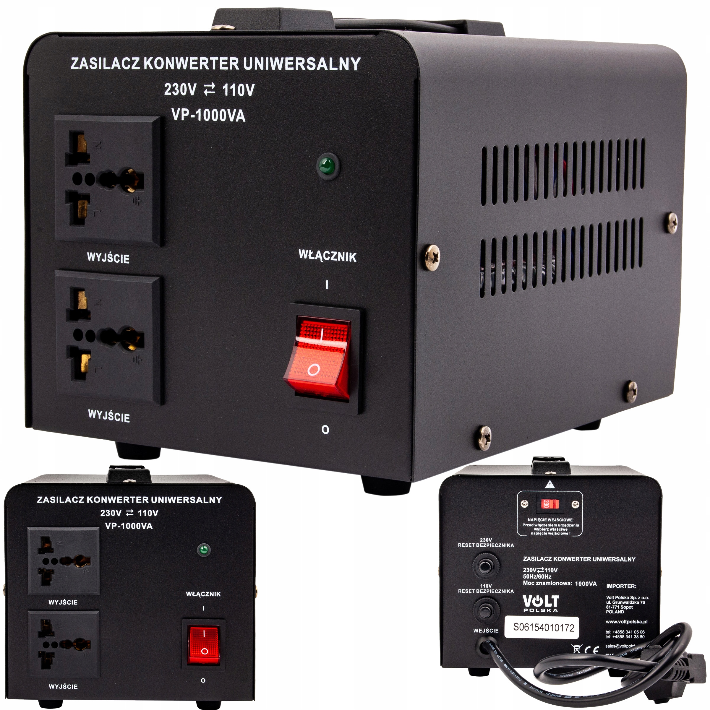 

Zasilacz Konwerter Transformator 230V 110V 1000W S