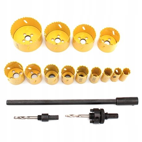 Korunkový Vrták Bimetalová Sada Hss 17 ks