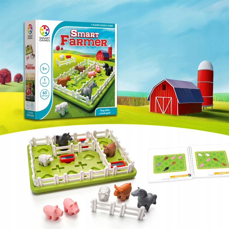 SMART GAMES GRA LOGICZNA SMART FARMER 60 zadań Typ Podstawa