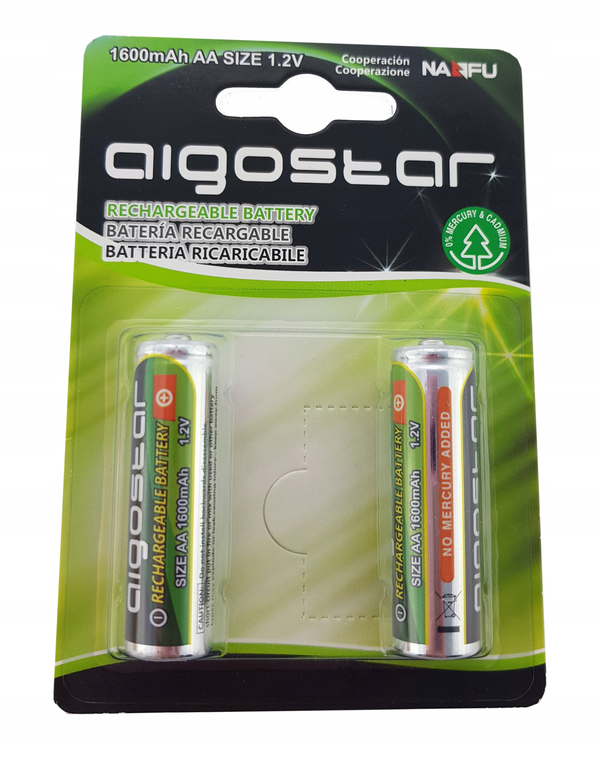 2x Akumulator AA/LR6 Aigostar 1600mHA Symbol baterii AA (R6)