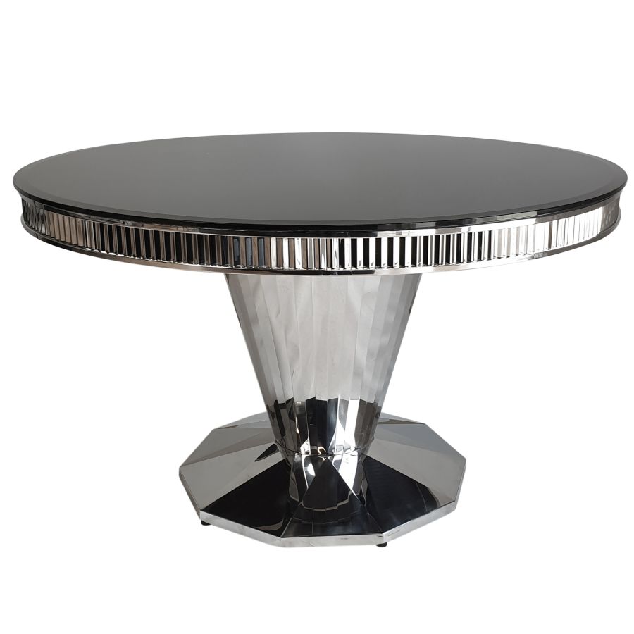 Stół okrągły T910 Glamour 130cm CHROM MebloModa