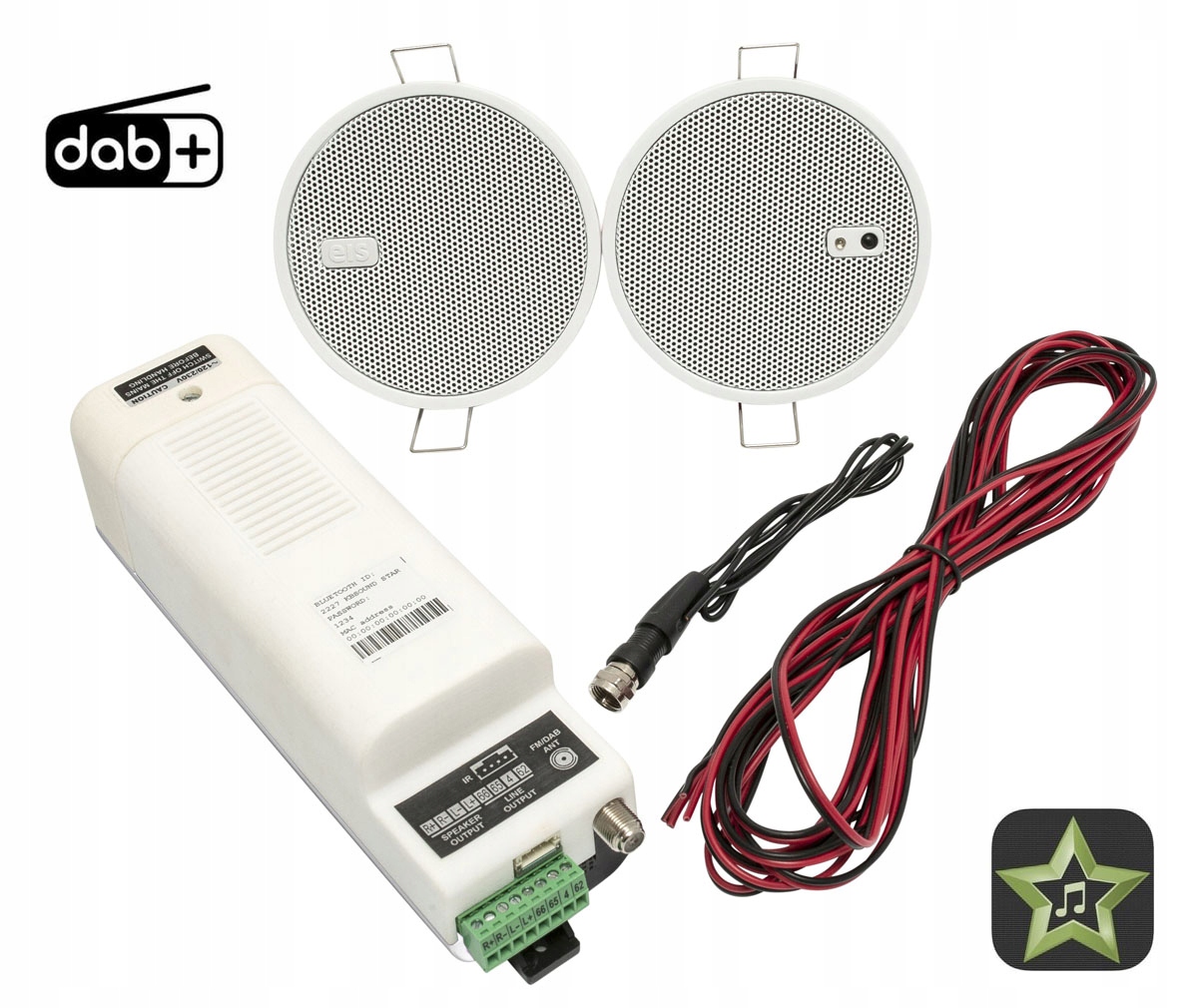 Kbsound Koupelnové Rádio Star 2, 5 Bluetooth Dab+