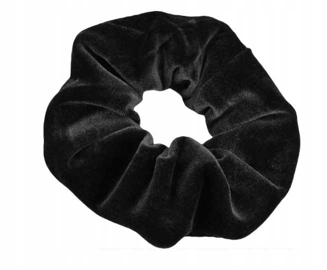 

Gumka Do Włosów Scrunchie Czarna Welur