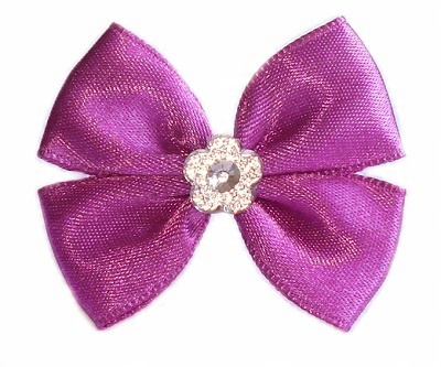 

Kokardki Z Diamencikiem Na Spinkach Śliwkowe XP16
