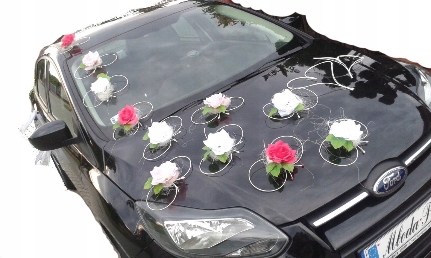 

Stroik dekoracja samochodu na samochód auto ślub