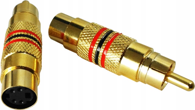 

przejściówka adapter gn s-video svhs / wtyk rca