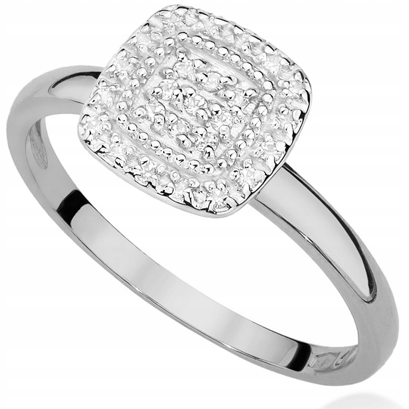

Pierścionek Złoty Z Brylantami 0,13ct