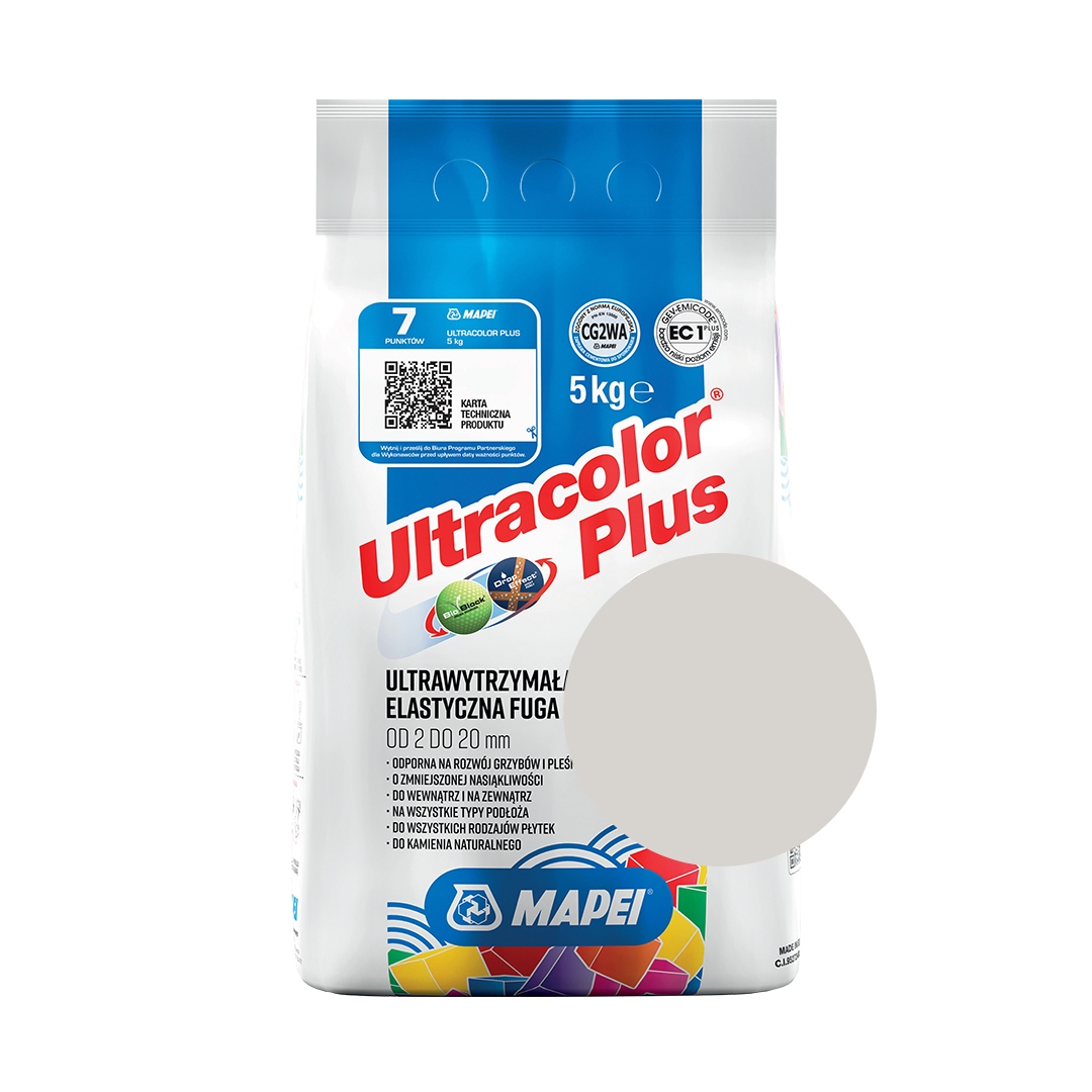 

Fuga Mapei Ultracolor Plus 5kg 103KSIĘŻYCOWY Biały