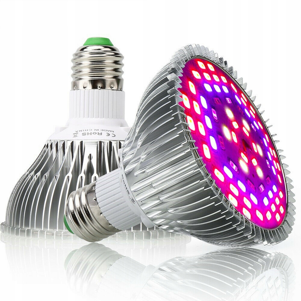 ŻARÓWKA LED GROW LIGHT DO UPRAWY ROŚLIN 50W E27 Marka ZEED.pl