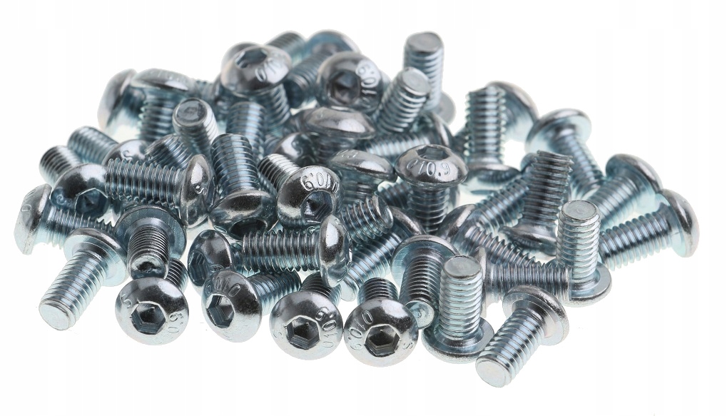 

Śruba Kulista Ocynk M6x12 mm Wkręt Imbus 50 sztuk