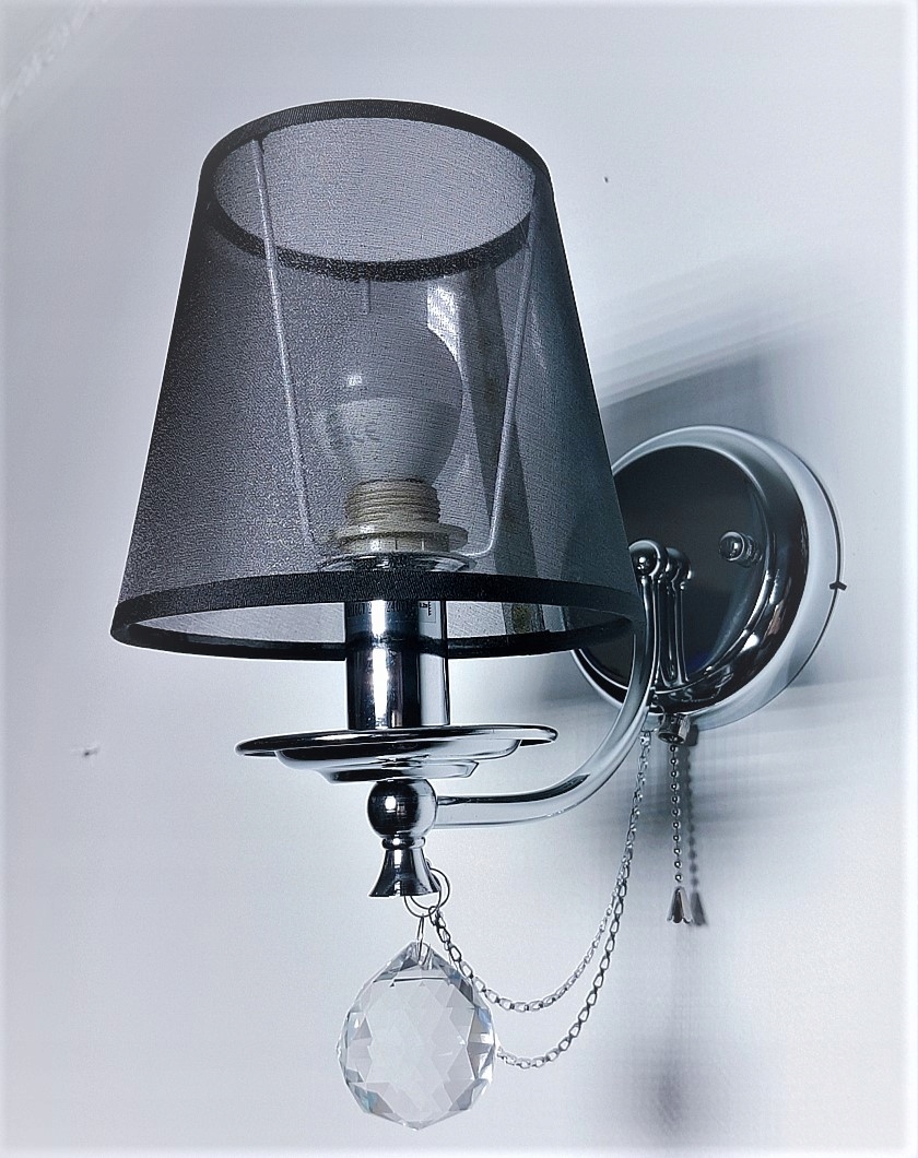 KINKIET ŚCIENNY ABAŻURY CHROM MORENO 1 NOWOŚĆ Marka EUROSTAR