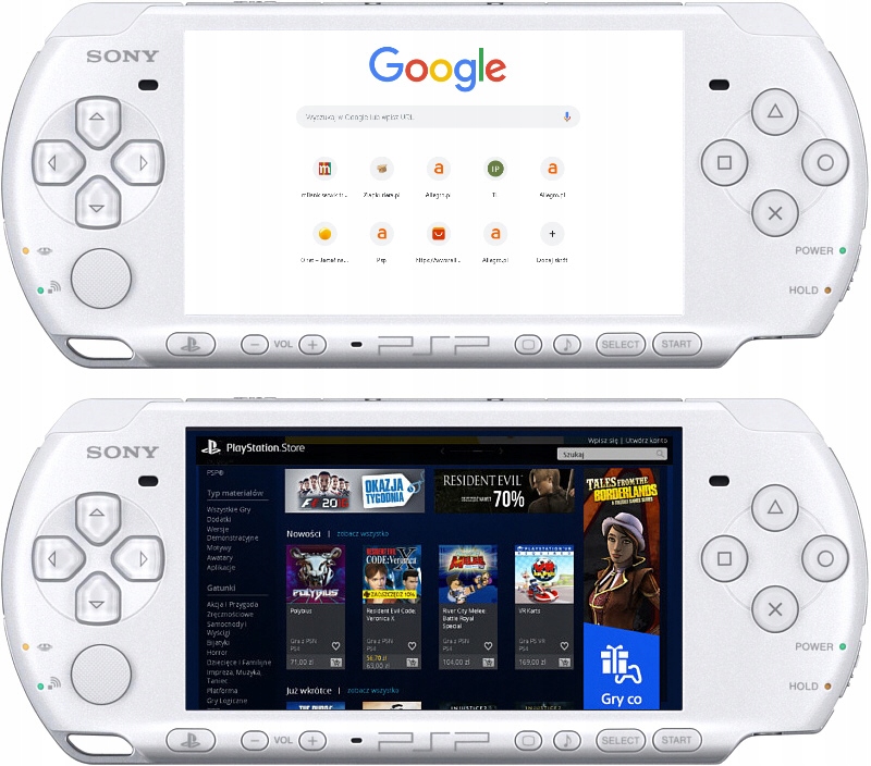 NOWA PSP 3004 BIAŁA PERŁA + GRATISY + GWAR + GRY !! Model 3004 Slim