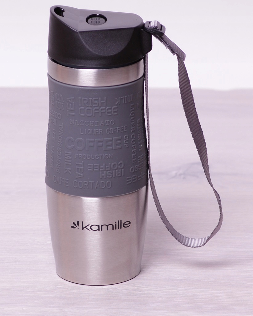 KUBEK TERMICZNY TERMOS BIDON KAMILLE 380 ml 0,38 l Maksymalne utrzymanie zimna do 8 h