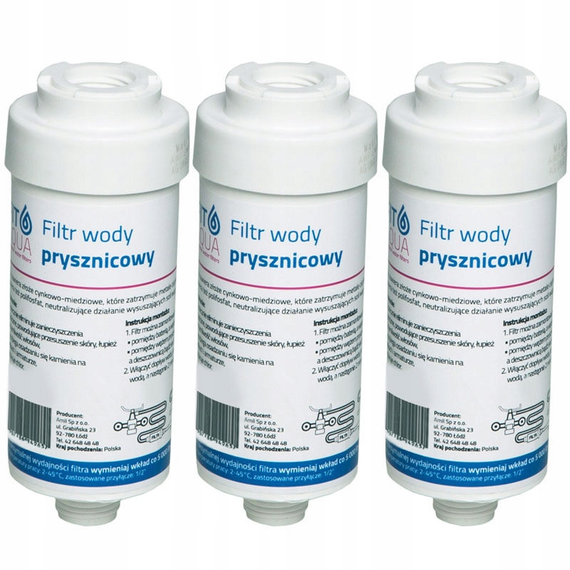 

3x Filtr do Wody Prysznicowy Fit Aqua Awf-swr-p