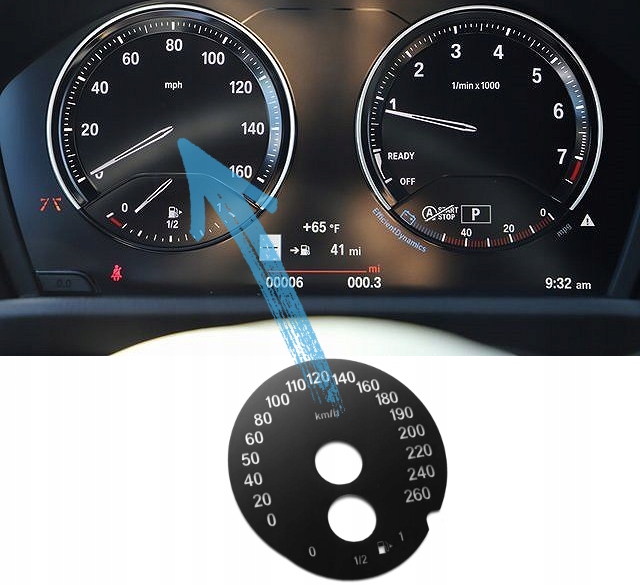 BMW X1 F48 ZAMIENNIK TARCZ LICZNIKA MPH KMH MoMan Producent części Inny