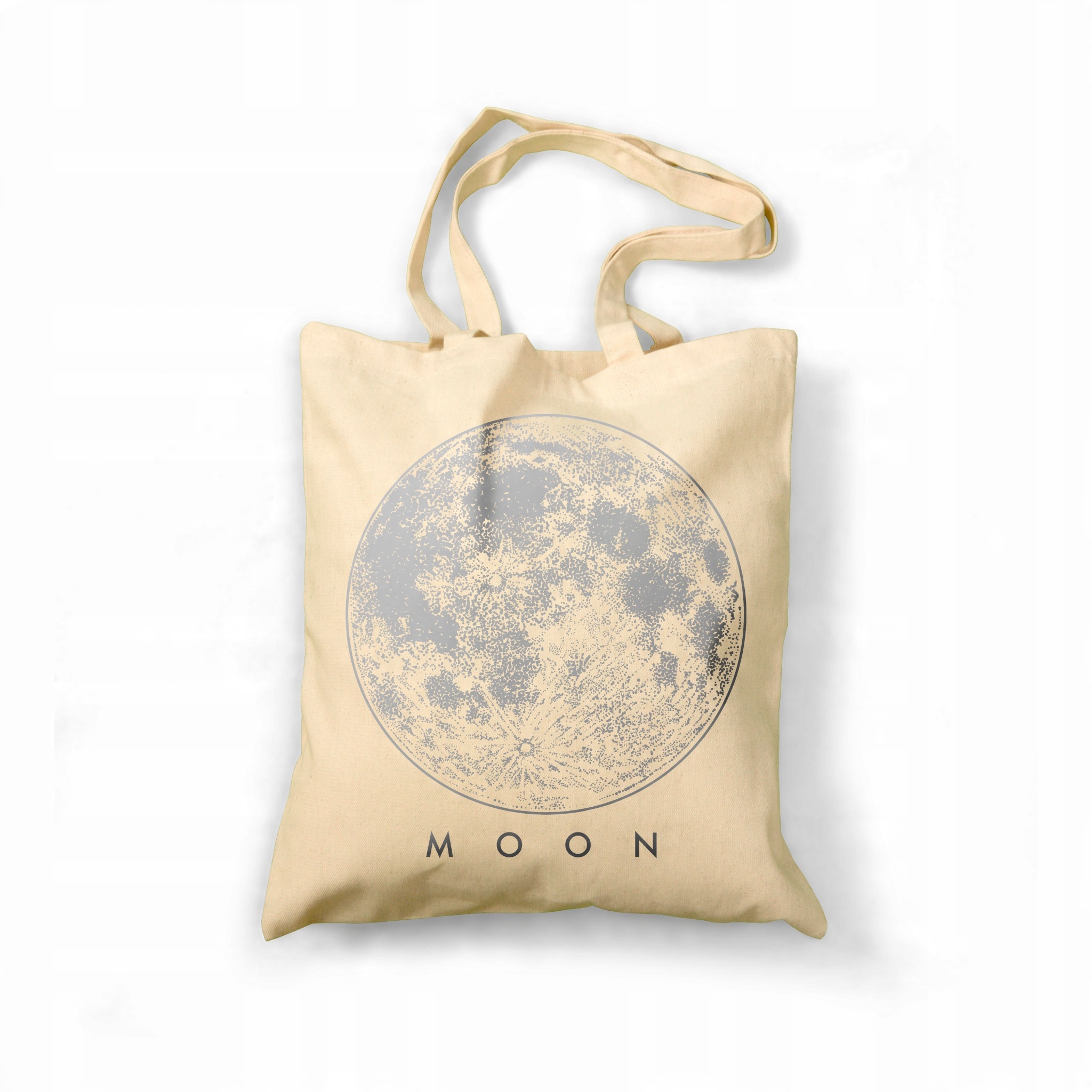 

Torba ekologiczna bawełniana ecru - nadruk Moon