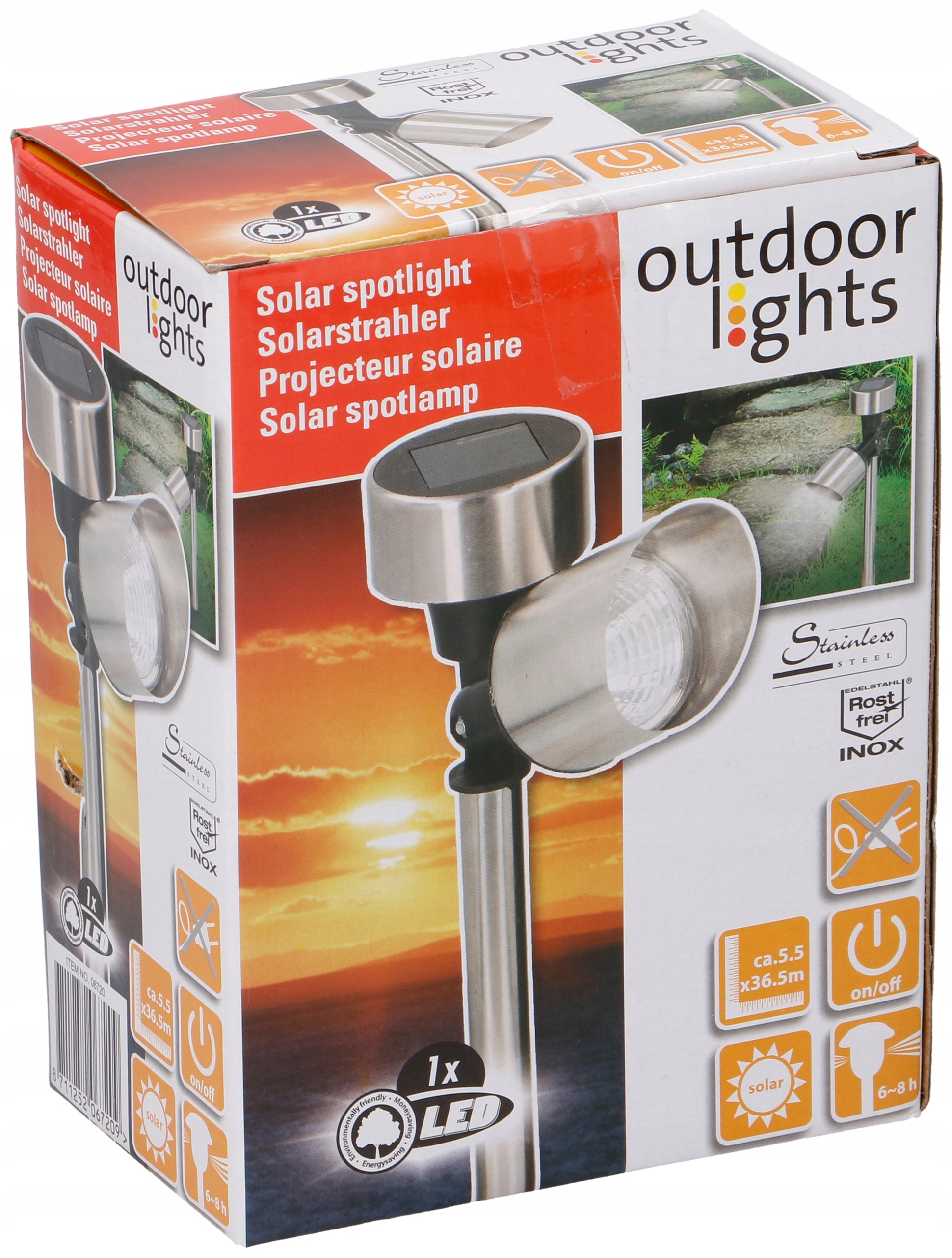 LAMPKA SOLARNA PUNKTOWA LED STAL 7209 Kod producenta 7209