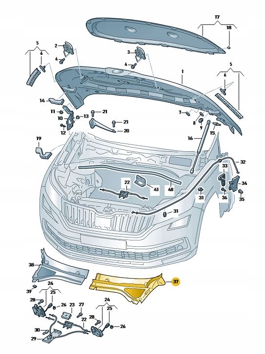 PODSZYBIE RYNNA RAMY OKNA SKODA KODIAQ LEWA LEWE Numer katalogowy części 566819415A