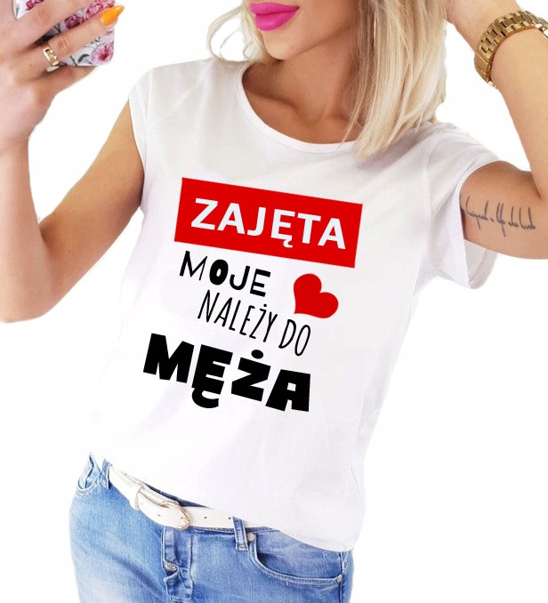 

Koszulka damska Zajęta Moje Serce Należy Do Męża B