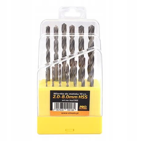

Wiertło Wiertła Do Metalu Zestaw 13cz 2-8mm Hss