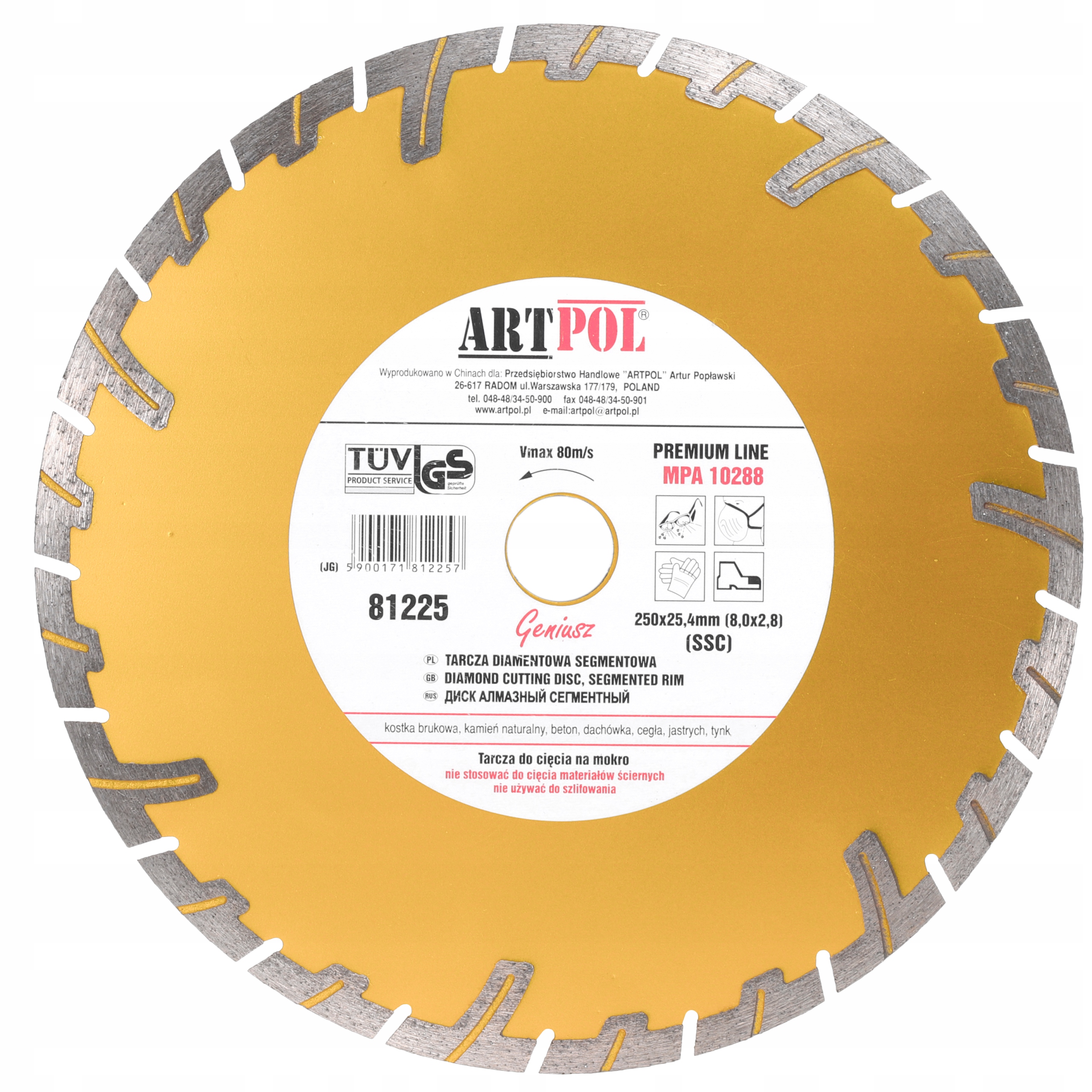 TARCZA DIAMENTOWA 300x32 KAMIENIA BETONU DACHÓWKI