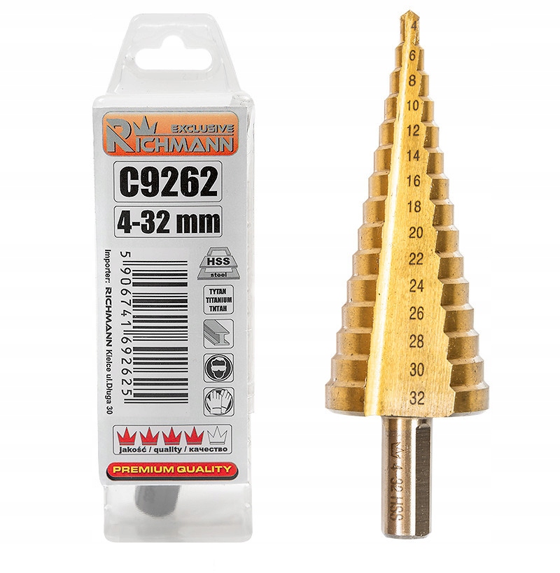 

Corona C9262 Wiertło Stopniowe Tytanowe 4-32MM