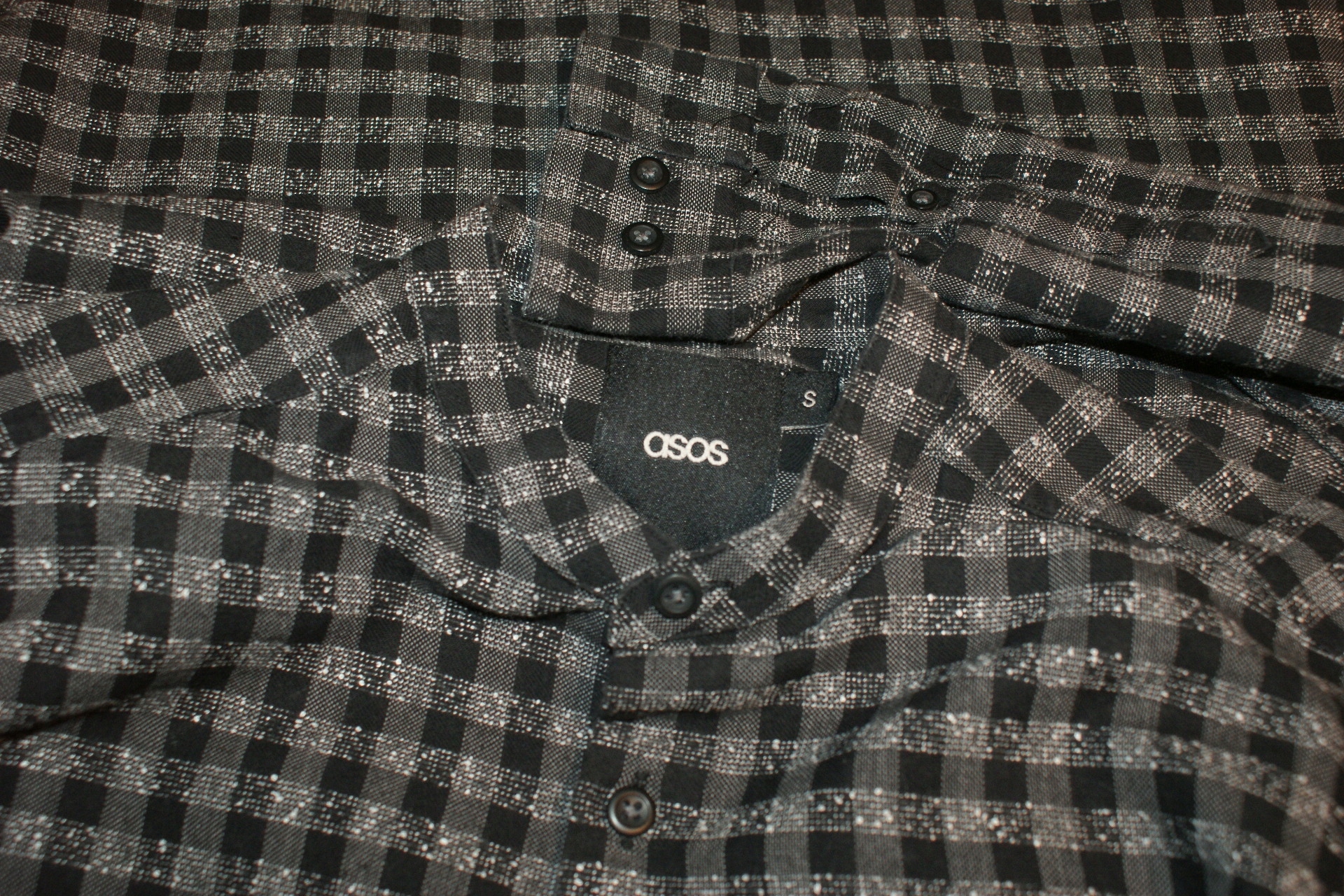 ASOS long koszula w kratkę KRATA STÓJKA długa S Rękaw długi rękaw