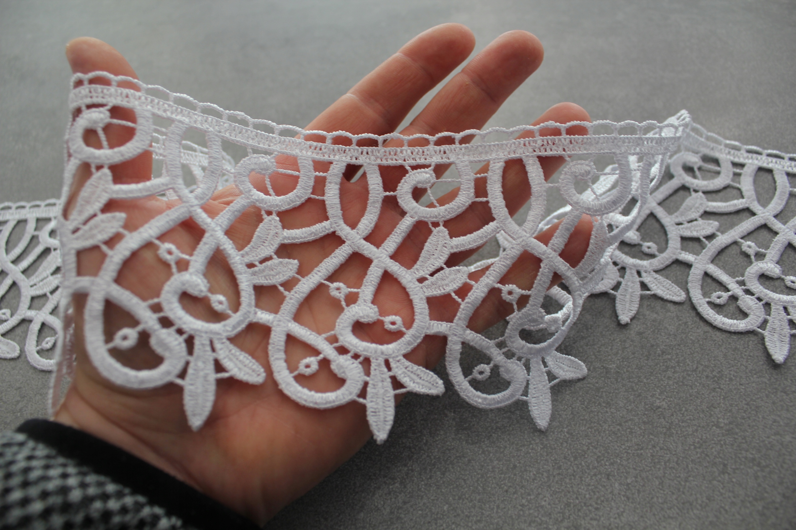 

Gipiura, Koronka, Obszywka Gipiurowa 10 cm. Biel