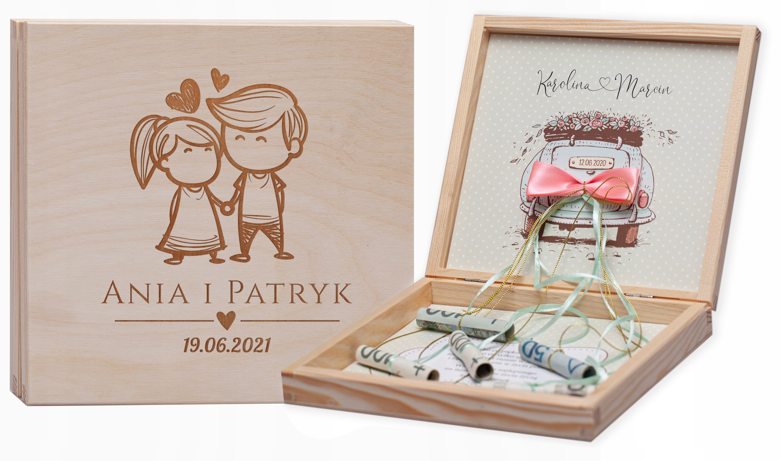 

Pudełko na pieniądze pamiątka na ślub G55