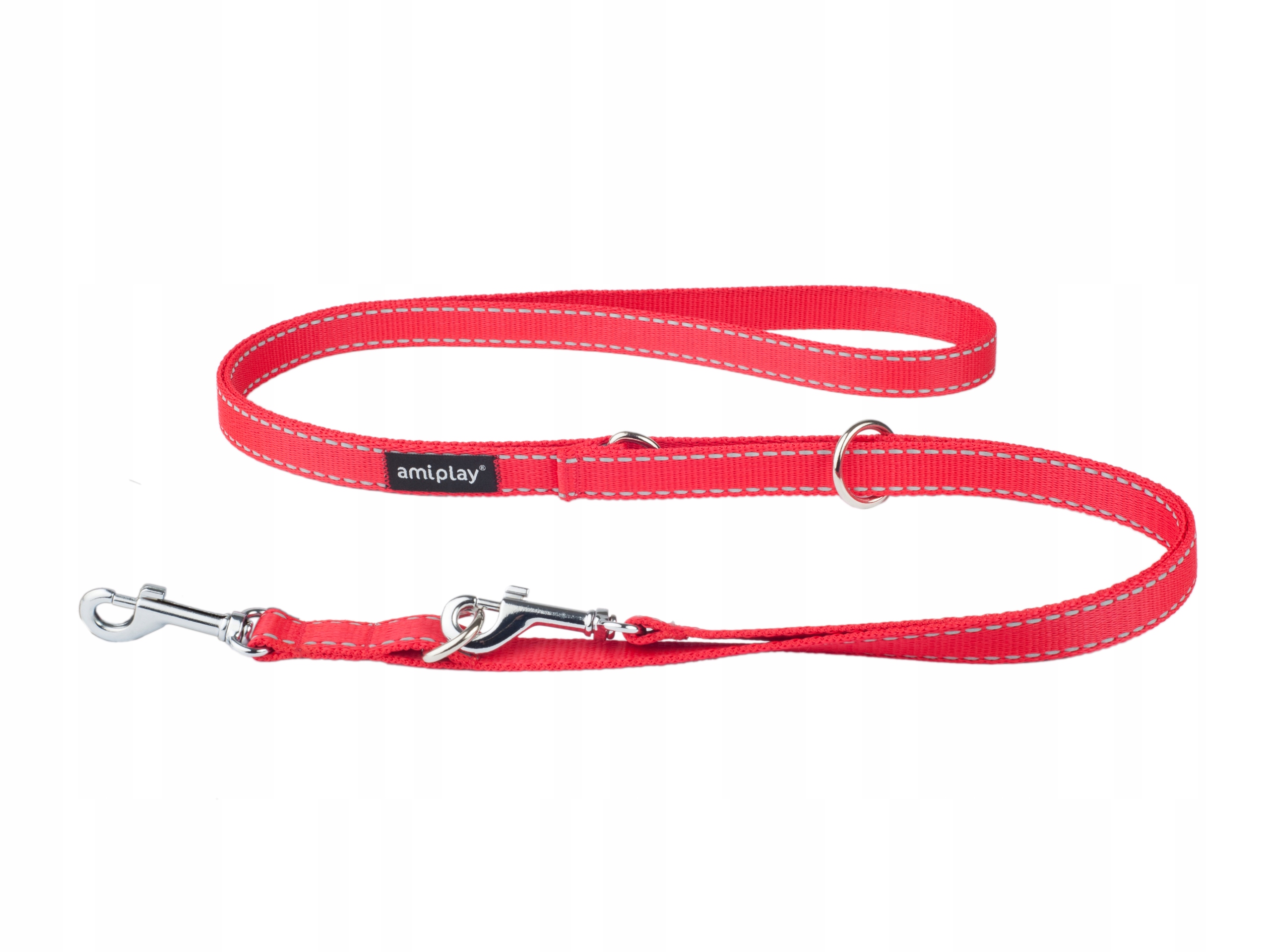 

amiplay Smycz przepinana 6in1 Reflective L Czerwon