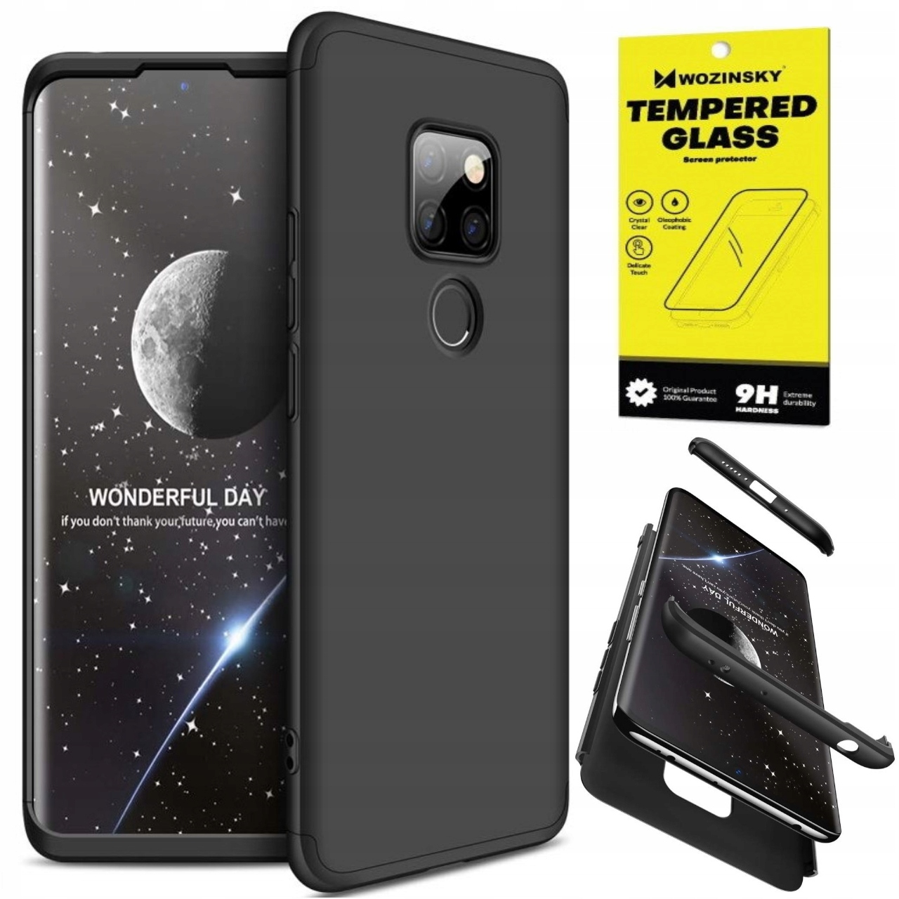 

Etui 360 Przód Tył Do Huawei Mate 20 + Szkło