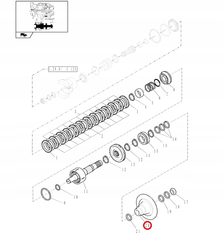 TARCZA HAMULCA RECZNEGO CASE 695SR 695SM 9969101 Machine brand Case New Holland