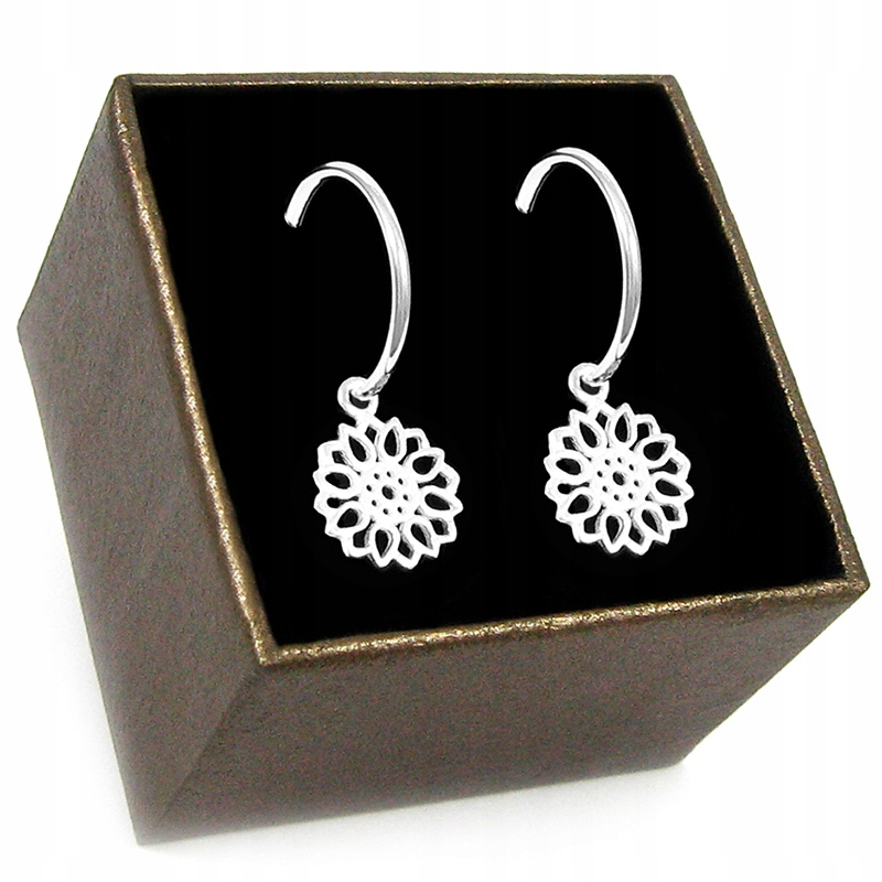 

Srebrne Kolczyki Kwiatki Koła Srebro 925 A2