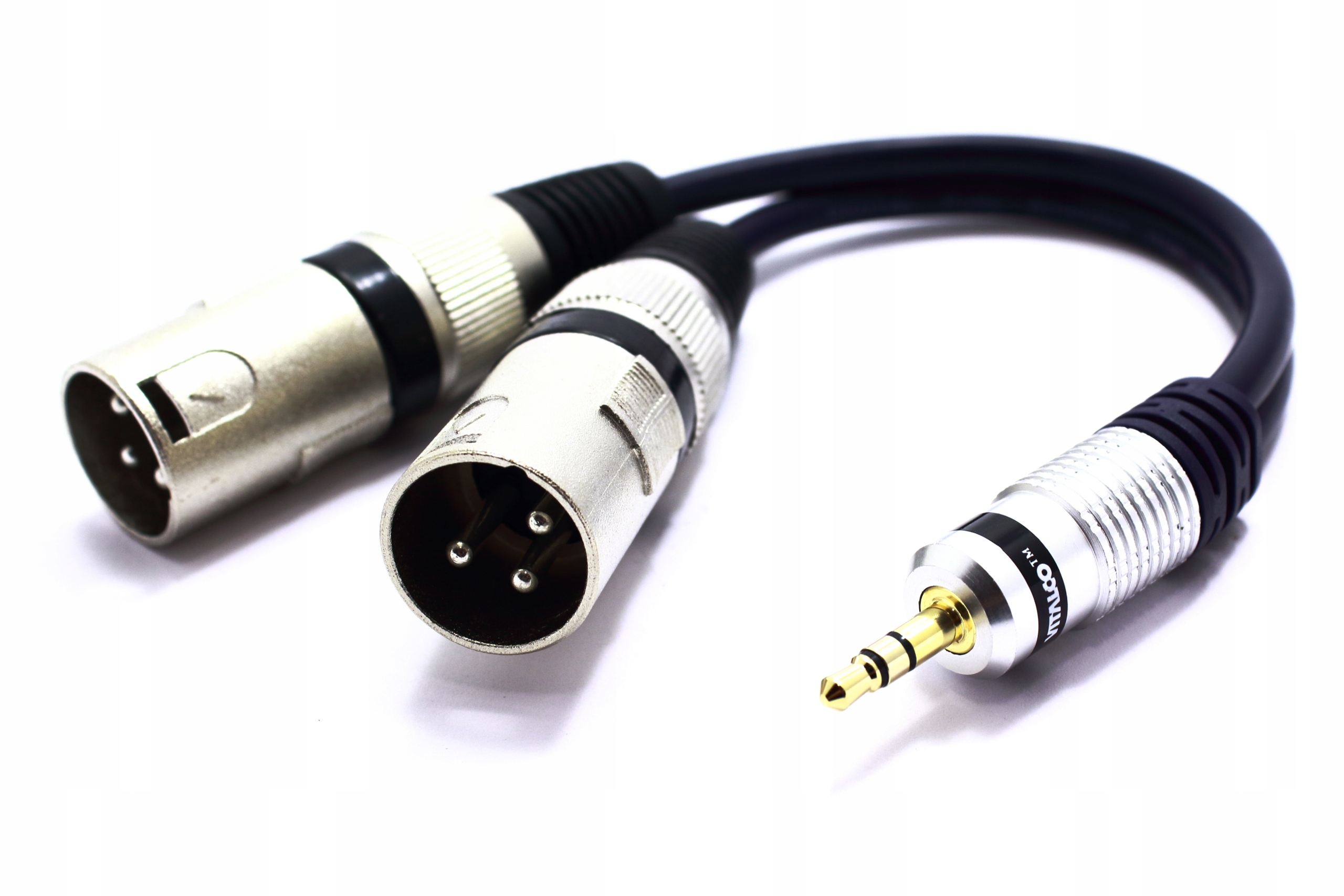 

Adapter 2X Xlr Wtyk Jack 3.5 Aux Mikrofon Vitalco