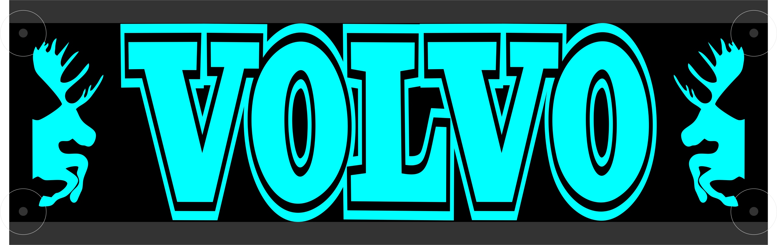 VOLVO 50X16 LED LED name board + FREE