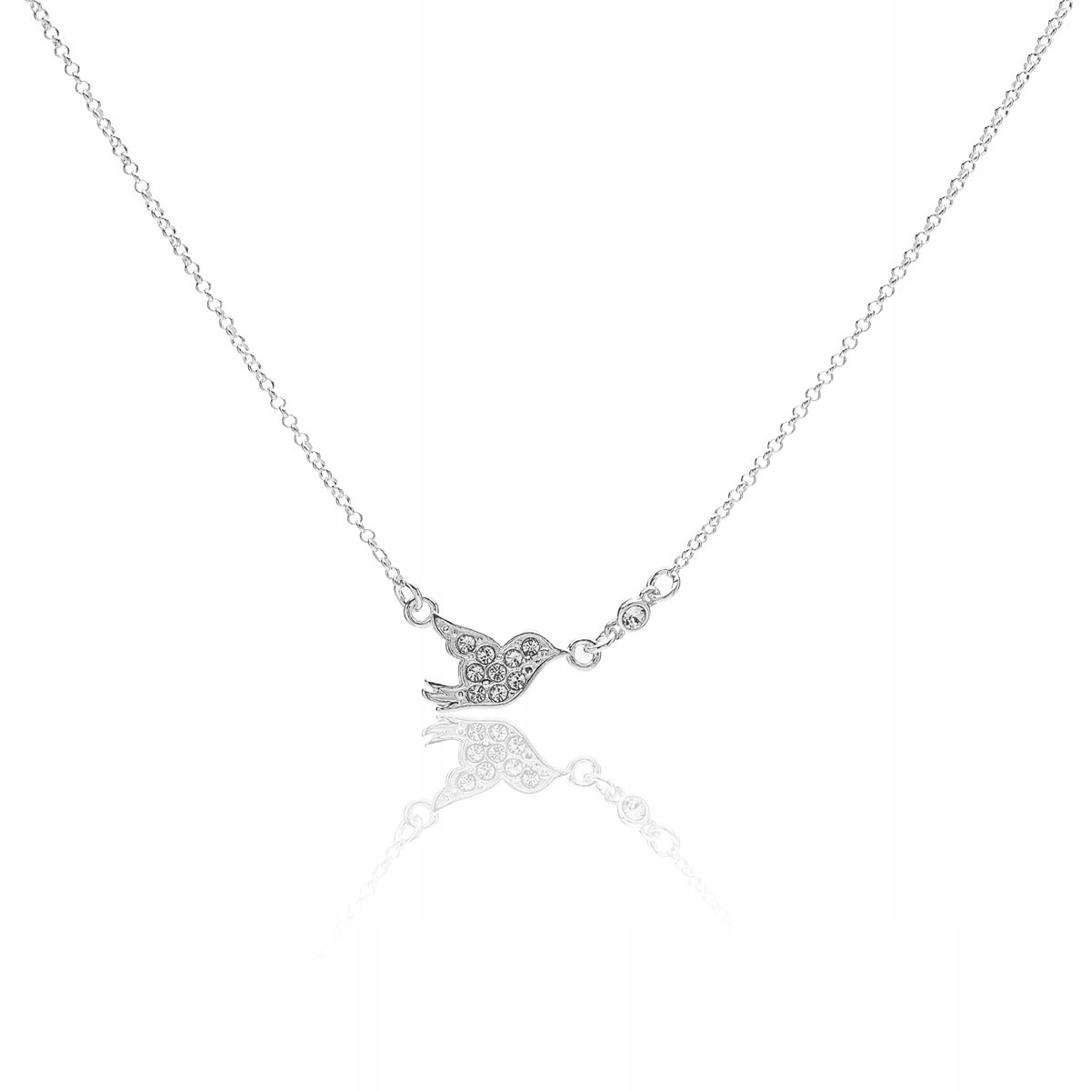 

Naszyjnik ptaszek Swarovski Elements srebrny