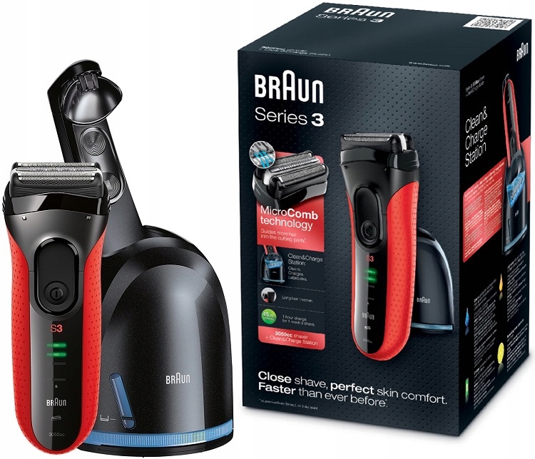 

Golarka Braun series 3 3050CC Bk/rd ProSkin z bazą