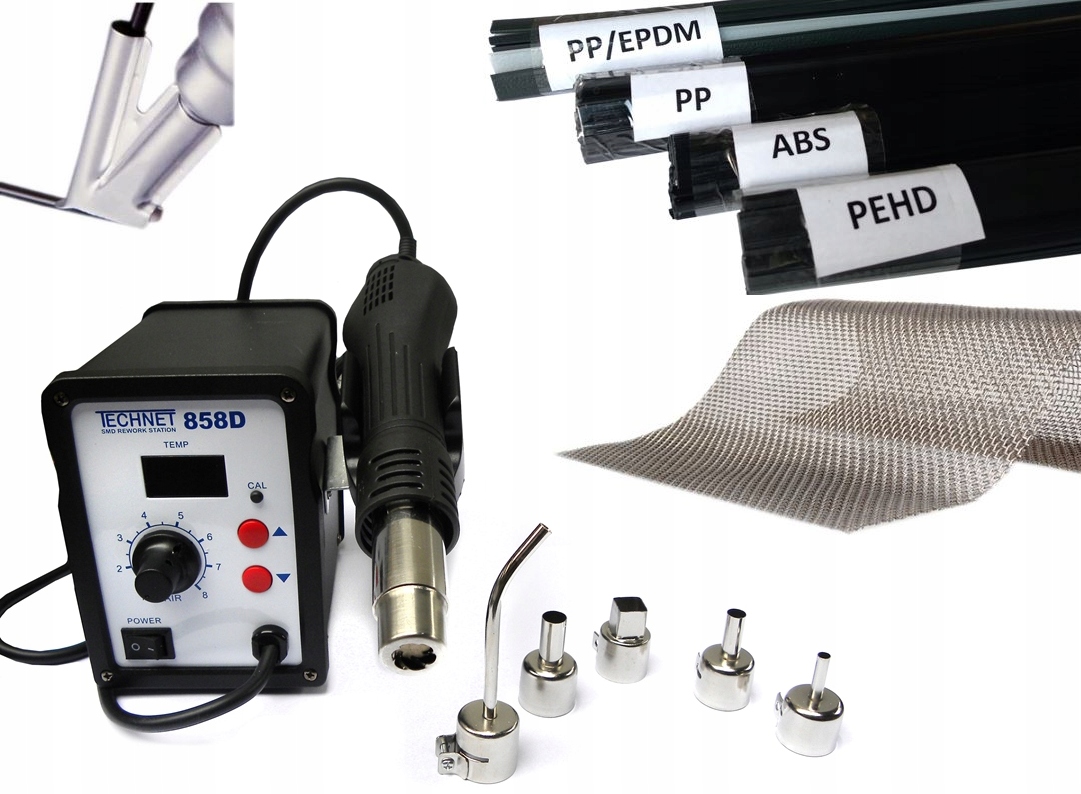 

858D Spawarka do Plastiku +4dysze+Super Dysza W-wa