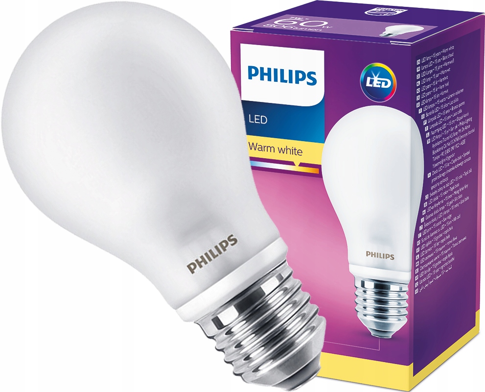 

Żarówka Led E27 7W 60W 806lm Philips barwa ciepła