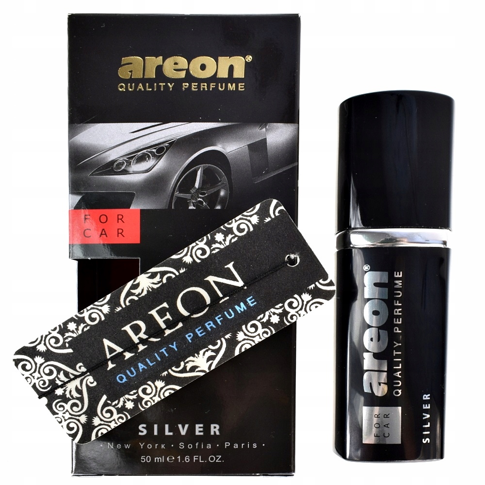 AREON FOR CAR PERFUME SILVER PERFUMY DO AUTA 50 ml