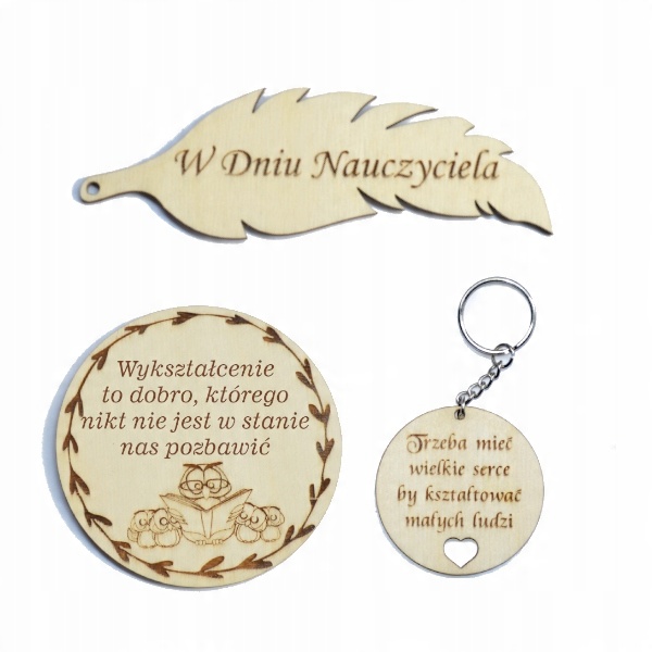 

Dzień Nauczyciela podkładka brelok zakładka grawer