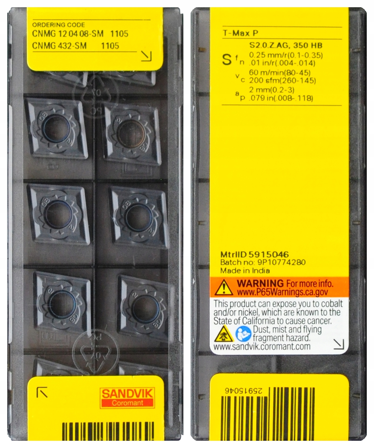 PŁYTKI CNMG 120408 SM 1105 SANDVIK