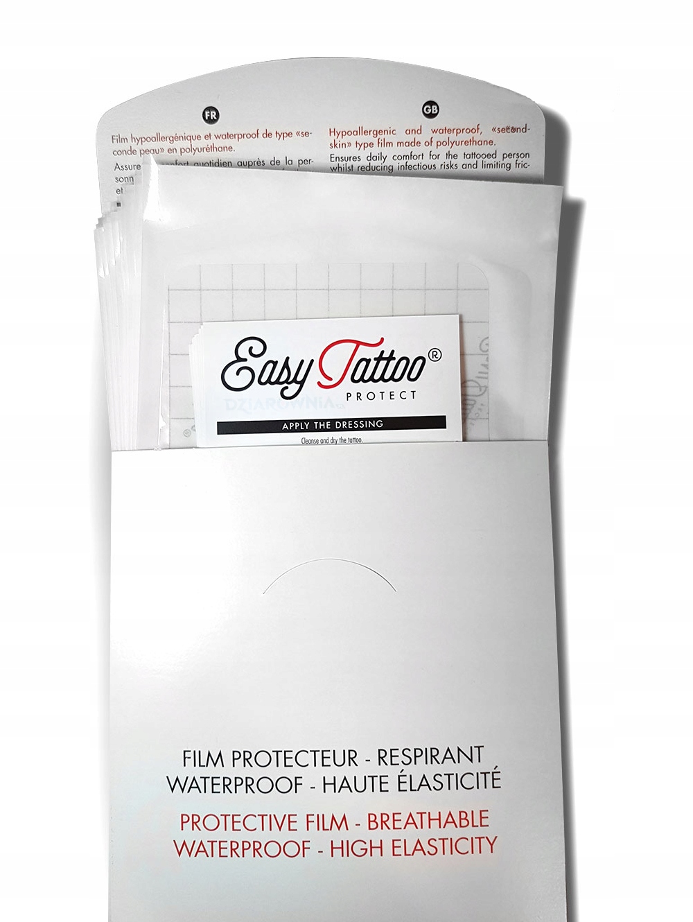 Fólie na tetování EasyTattoo 10 listů Bezpečnostní Second Skin
