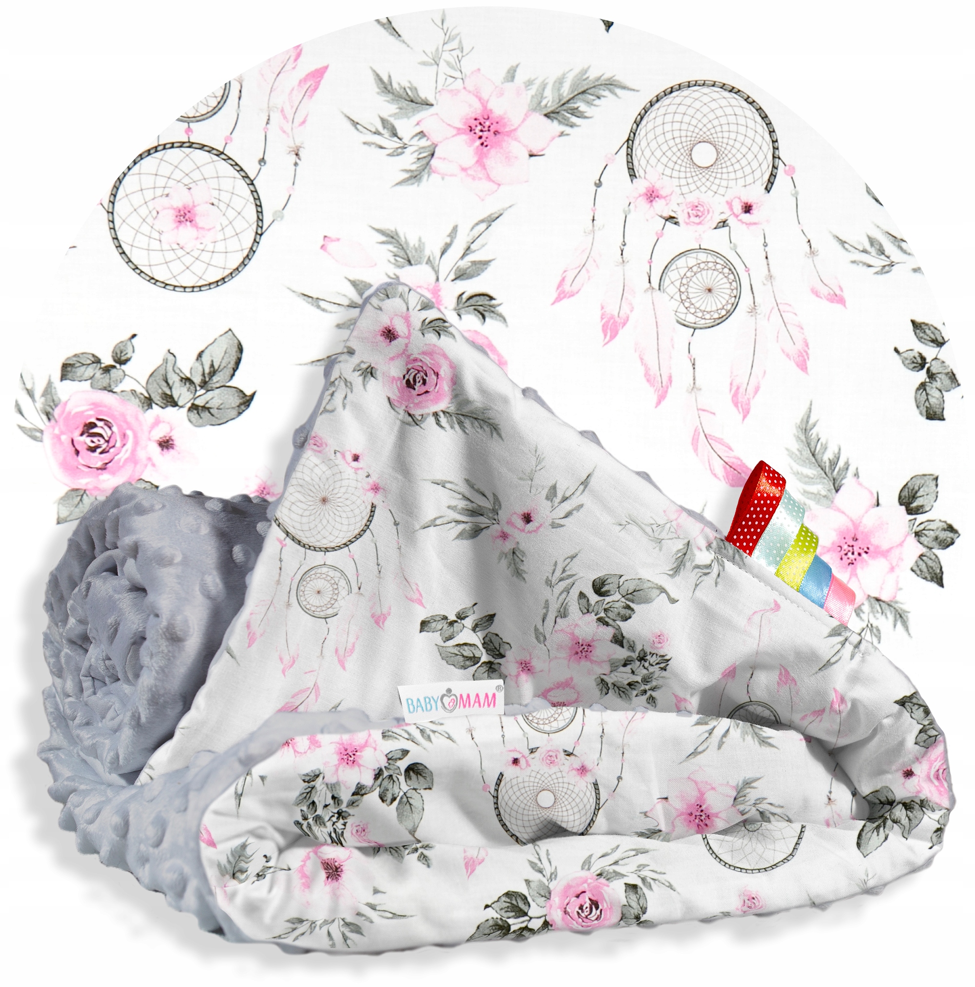

Babymam Kocyk Dwustronny Minky Bawełna 75x100CM