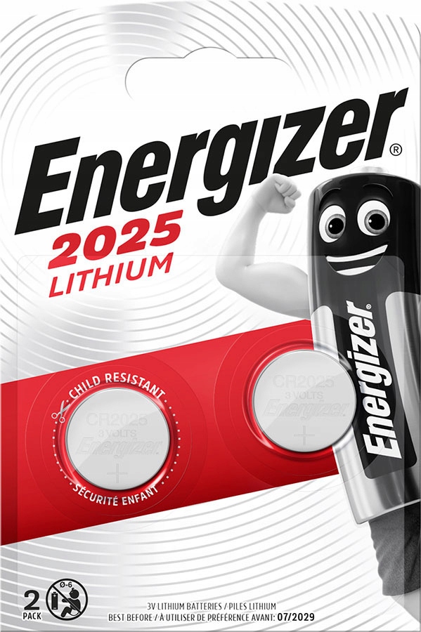 

Bateria litowa Energizer 3V Cr 2025 --- 2 sztuki